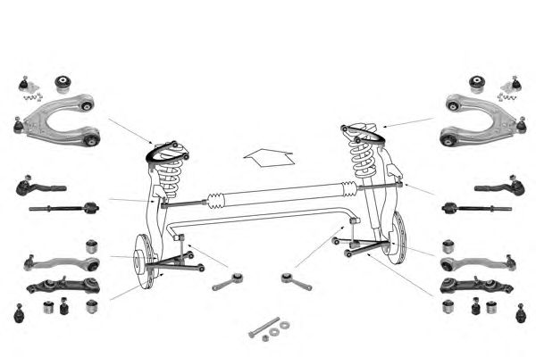 Схема передней подвески мерседес w211
